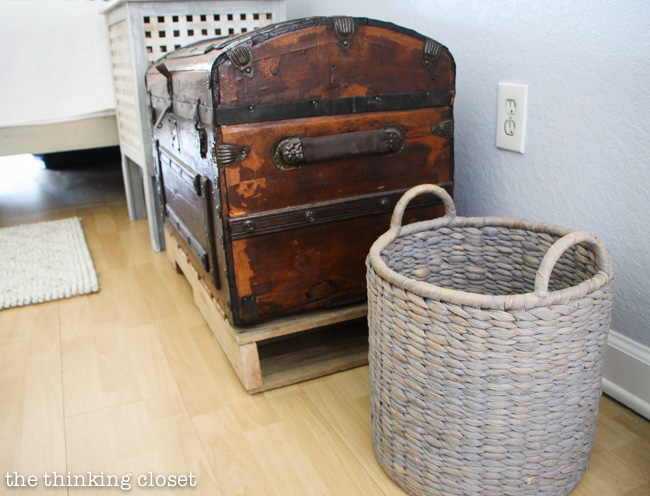 Rustic Nautical Master Bedroom Makeover: Source Guide to what was Bought, Borrowed, and Brought up from the Basement via thinkingcloset.com Rustic Nautical Master Bedroom Makeover: Source Guide to what was Bought, Borrowed, and Brought up from the Basement via thinkingcloset.com