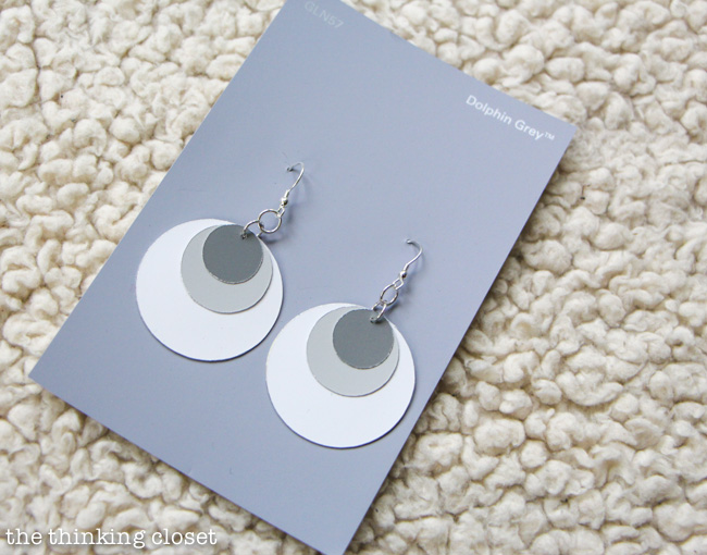 Baby Shower Gift Package: Ombre Paint Chip Earrings via thinkingcloset.com