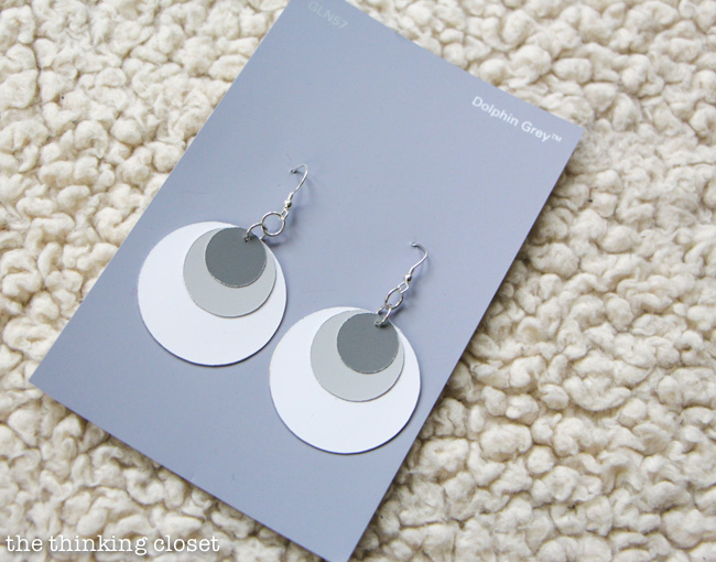 Baby Shower Gift Package: Ombre Paint Chip Earrings via thinkingcloset.com Baby Shower Gift Package: Ombre Paint Chip Earrings via thinkingcloset.com