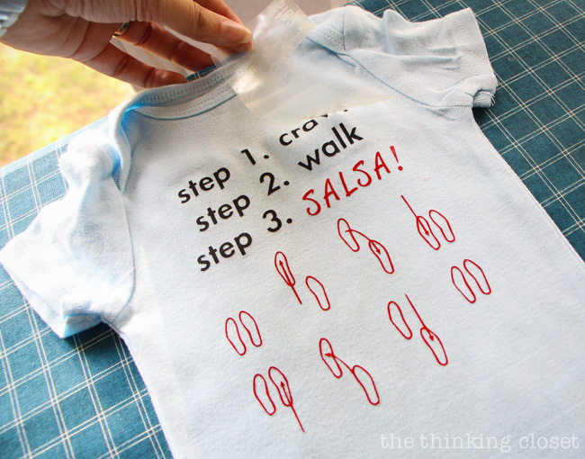 Tips for Working with Heat Transfer Vinyl from Lauren at thinkingcloset.com