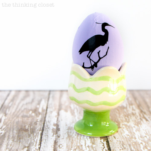 Bird Nerd Easter Eggs & FREE Silhouette Cut File via thinkingcloset.com