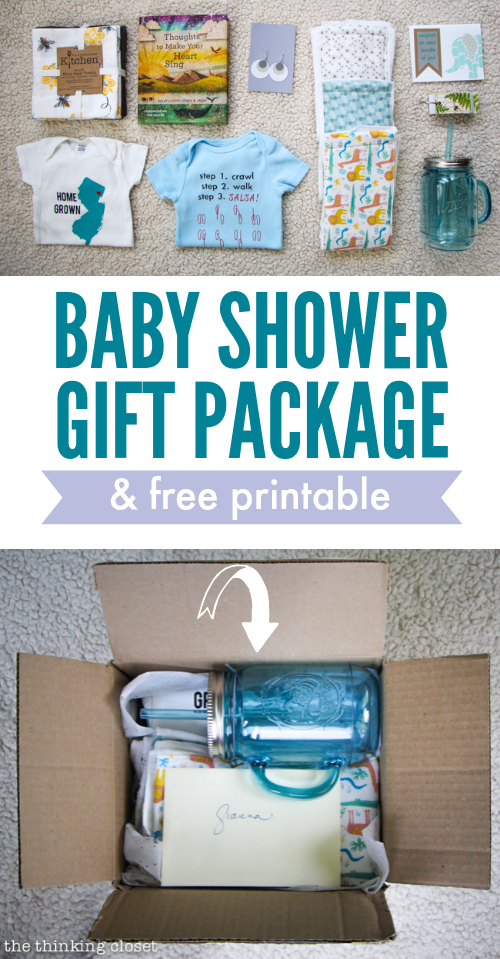 Baby Shower Gift Package: For Mama & Child! FREE "First Memories Mini-Book" Printable via thinkingcloset.com