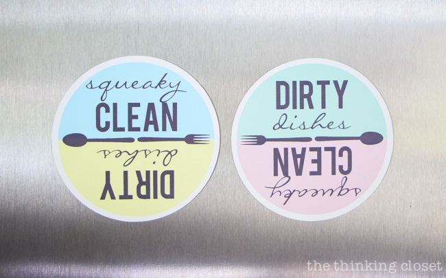 Never mix up the clean and dirty dishes again! This tutorial includes both a Silhouette cut file and a FREE printable for those who want to cut out the magnets the old-fashioned way: with scissors! These would make great shower, housewarming, or hostess gifts!