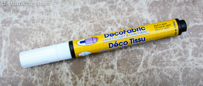 Deco Fabric Marker in White via thinkingcloset.com