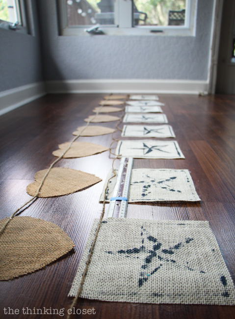 Assembling the Nautical Star Burlap Banner. Assembling the Nautical Star Burlap Banner.