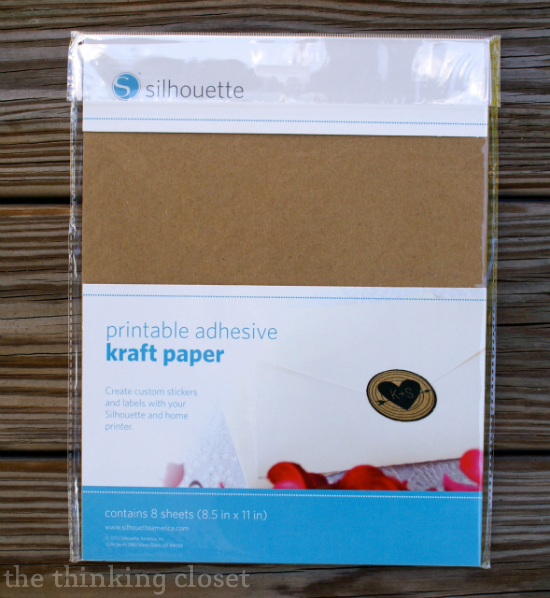 Silhouette Printable Adhesive Kraft Paper...great for creating stickers!