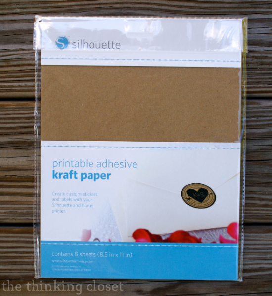 Silhouette Printable Adhesive Kraft Paper...great for creating stickers! Silhouette Printable Adhesive Kraft Paper...great for creating stickers!