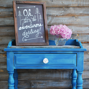 Custom Blue Chalk Paint Table