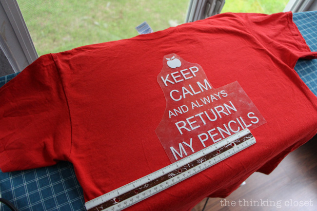 "Keep Calm & Always Return My Pencils" T-Shirt Gift for Teachers with tips n' tricks for working with Heat Transfer Vinyl on your Silhouette machine!