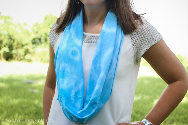 How to transform a "plain white tee" into a vibrant Tie-Dye Infinity Scarf! Check out this entertaining and easy-to-follow step by step VIDEO TUTORIAL...just 1 of 16 during Scarf Week! How to transform a "plain white tee" into a vibrant Tie-Dye Infinity Scarf! Check out this entertaining and easy-to-follow step by step VIDEO TUTORIAL...just 1 of 16 during Scarf Week!