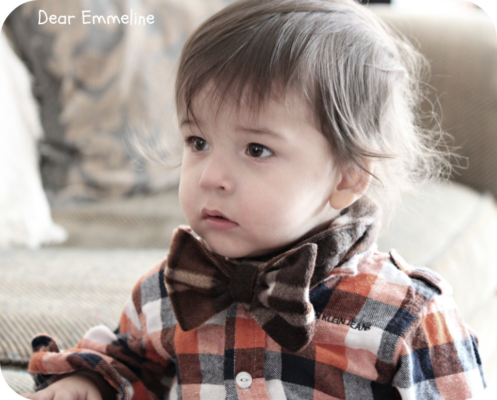 Boy's Bow-Tie Scarf: D.I.Y. by Dear Emmaline Boy's Bow-Tie Scarf: D.I.Y. by Dear Emmaline