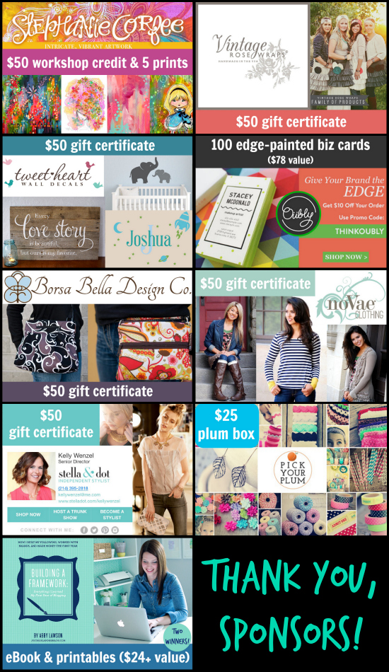 The Incredible Sponsors that helped make my Second Blogiversary Giveaway Possible!