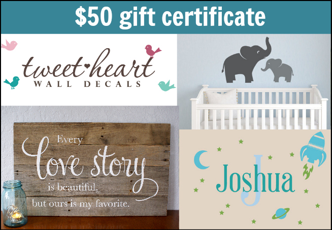 Tweet Heart Wall Art - $50 Gift Certificate - 1 of the 10 Prizes in The Thinking Closet's 2nd Blogiversary Giveaway!