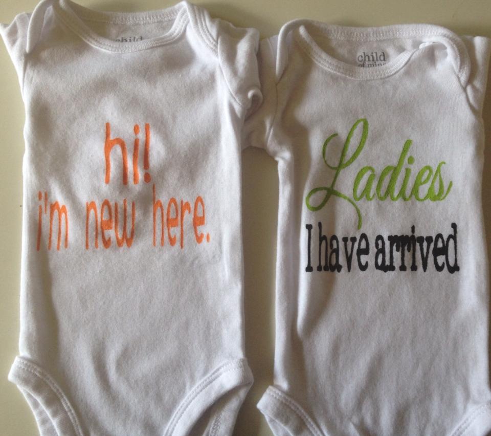 Freezer Paper Onesies by Nicole Fink, Featured in The Thinking Closet's Summer 2014 Reader Showcase. 