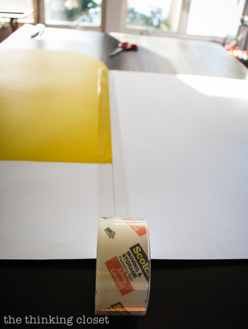 Connecting the two sides of the hash brown sleeves for our Punny #Hashtag Halloween Costume for Couples. Full tutorial & FREE Silhouette cut file via thinkingcloset.com Connecting the two sides of the hash brown sleeves for our Punny #Hashtag Halloween Costume for Couples. Full tutorial & FREE Silhouette cut file via thinkingcloset.com