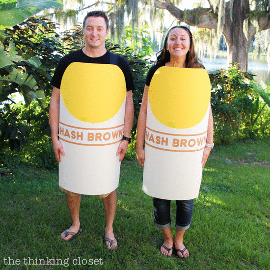 Can you guess the pun in this PUNNY Halloween costume? | The knee-slapper of an answer to this visual word-play and the full tutorial for how to create your own couples' Halloween costume over at thinkingcloset.com! It's so much pun!