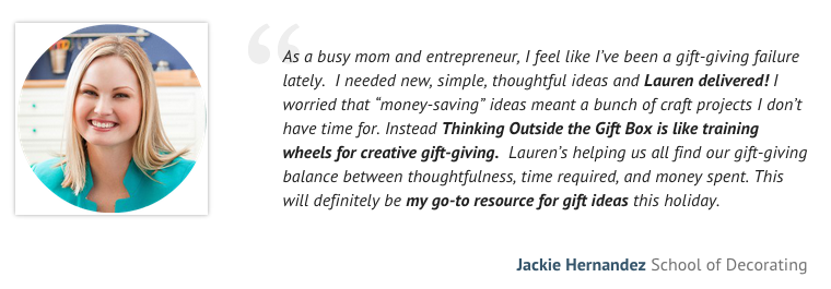 Jackie's Review of Thinking Outside the Gift Box eBook.