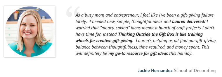 Jackie's Review of Thinking Outside the Gift Box eBook. Jackie's Review of Thinking Outside the Gift Box eBook.