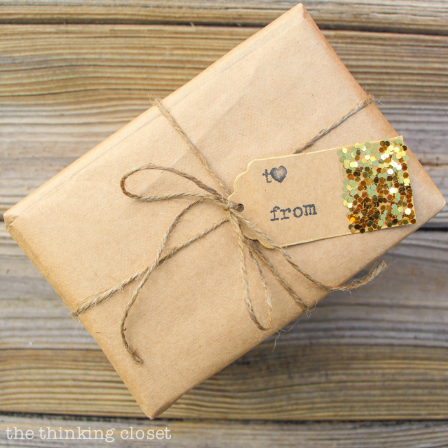 Glitter-Dipped Gift Tags