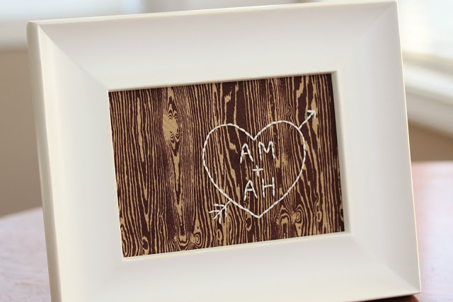 Embroidered Initials in a Heart | One of 30 Last-Minute DIY Gifts for Your Valentine over at the thinking closet! 