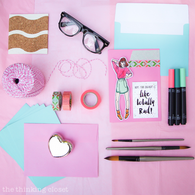 Fashion Plate Greeting Cards: A Retro-Inspired Craft Project | Here's a fun one for anyone who grew up in the 1980s and 1990s - - and this step by step tutorial includes free printable and cut file so you can make your own and relive your youth! These fab cards are guaranteed to bring a smile (and wave of nostalgia) to your recipient. Like totally! Fer sure! {Smile.} Fashion Plate Greeting Cards: A Retro-Inspired Craft Project | Here's a fun one for anyone who grew up in the 1980s and 1990s - - and this step by step tutorial includes free printable and cut file so you can make your own and relive your youth! These fab cards are guaranteed to bring a smile (and wave of nostalgia) to your recipient. Like totally! Fer sure! {Smile.}