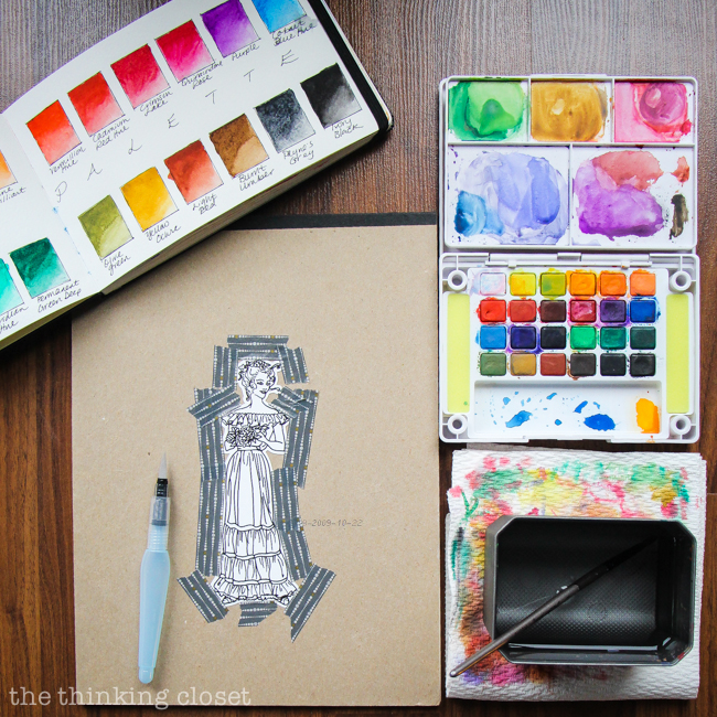The fashionista, prepped and ready to watercolor paint! The fashionista, prepped and ready to watercolor paint!