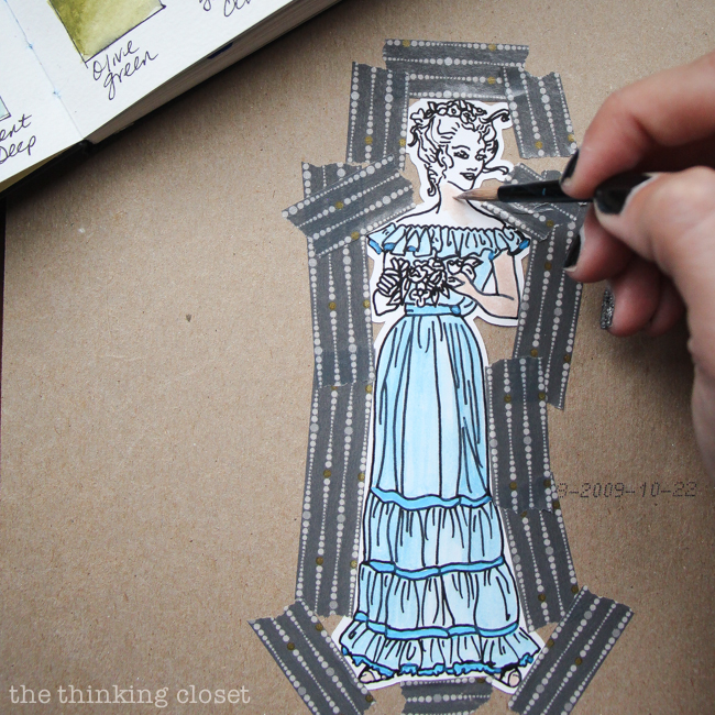 Using minimal water to avoid too much warping of the cardstock. Using minimal water to avoid too much warping of the cardstock.