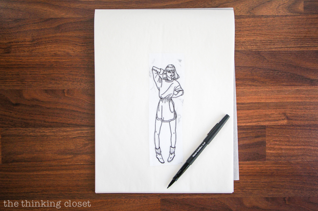 Traced Fashion Plate Design. Traced Fashion Plate Design.