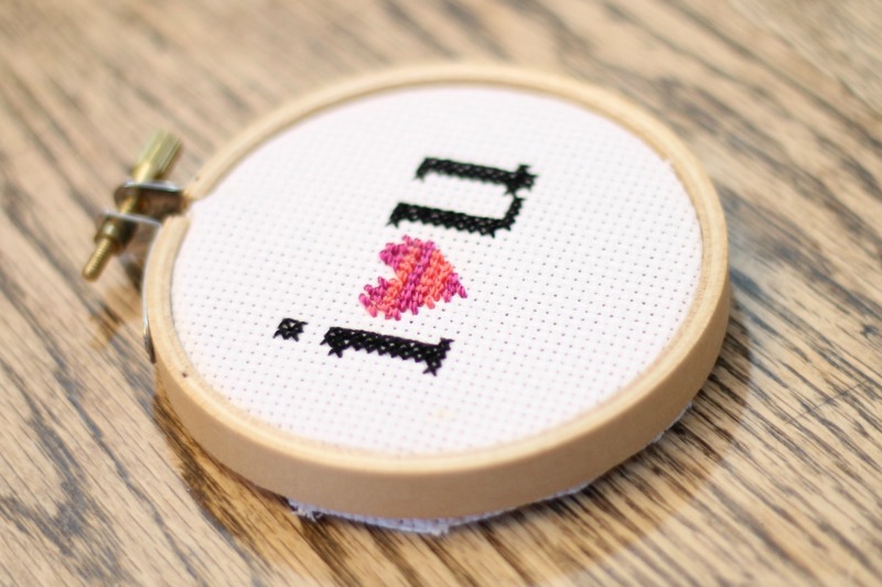 I {Heart} You Cross Stitch Pattern | One of 30 Last-Minute DIY Gifts for Your Valentine over at the thinking closet!
