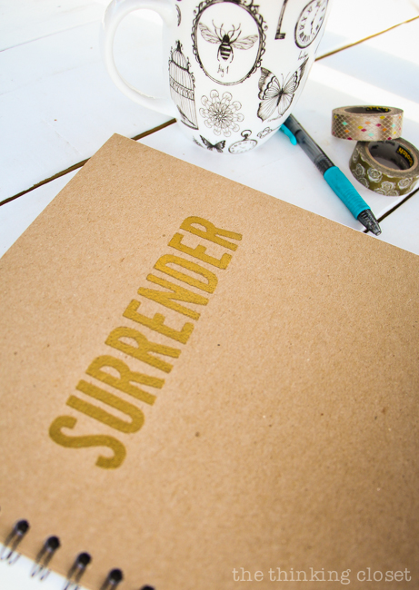 My One Word for 2015, embossed in gold on the front cover of my journal. | by the thinking closet My One Word for 2015, embossed in gold on the front cover of my journal. | by the thinking closet