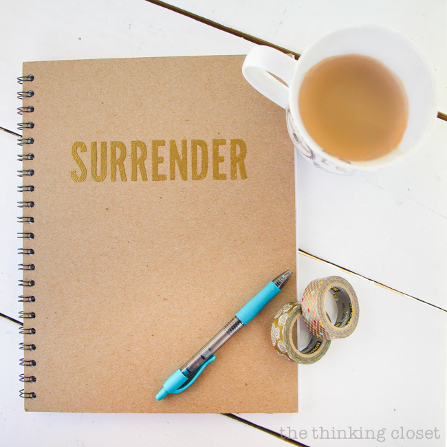 My One Word for 2015, embossed in gold on the front cover of my journal. | by the thinking closet My One Word for 2015, embossed in gold on the front cover of my journal. | by the thinking closet