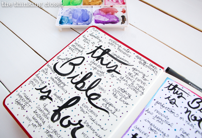 Welcome to My Journaling Bible: heART in the margins | Here's a closer look at my permission pages! Check out the full post for the inside scoop Q & A style about this new movement sweeping the margins of Bibles everywhere...and how you can use art to engage with scripture in a new and exciting way! Welcome to My Journaling Bible: heART in the margins | Here's a closer look at my permission pages! Check out the full post for the inside scoop Q & A style about this new movement sweeping the margins of Bibles everywhere...and how you can use art to engage with scripture in a new and exciting way!