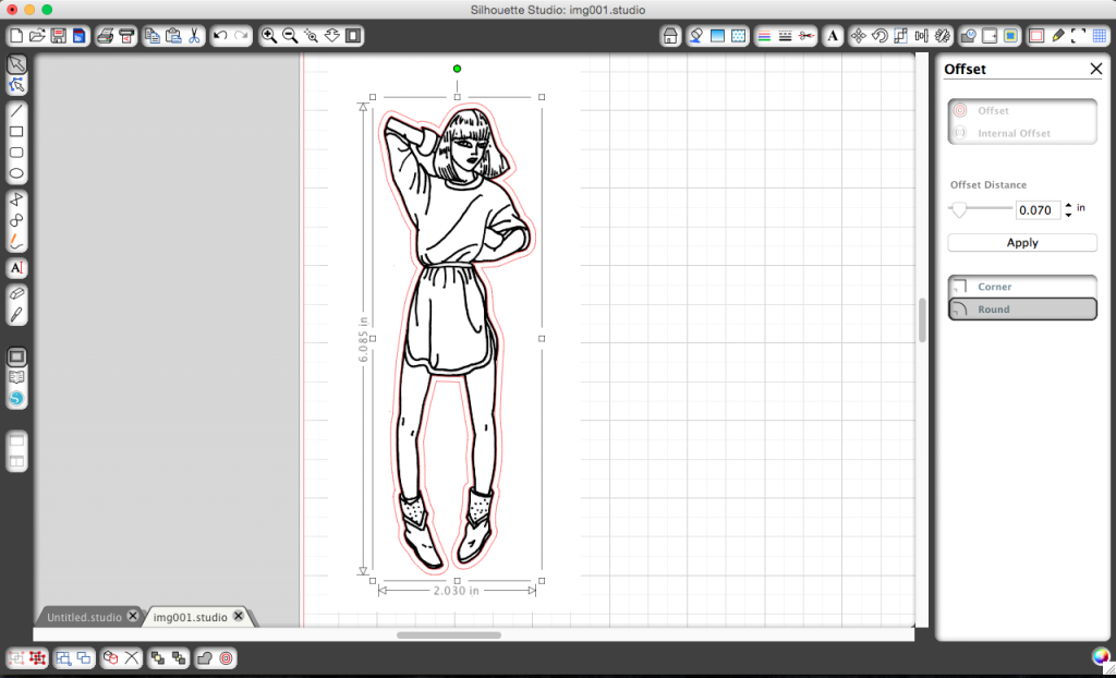 Creating an offset in Silhouette Studio. Creating an offset in Silhouette Studio.