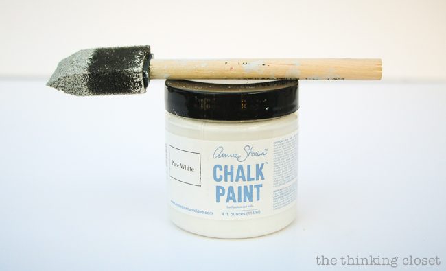 Swap It Like Its Hot: Fancy Dancy Mason Jar Upcycle  |  Painting my lids with Annie Sloan Chalk Paint in Pure White.  Love how you can just paint right onto metal with this paint!  No primer needed.