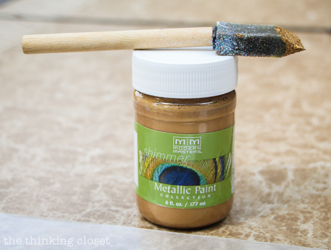 Swap It Like Its Hot: Fancy Dancy Mason Jar Upcycle | Modern Masters Metallic Paint in Olympic Gold helped give my mason jar lids a gilded gold look. So chic! Swap It Like Its Hot: Fancy Dancy Mason Jar Upcycle | Modern Masters Metallic Paint in Olympic Gold helped give my mason jar lids a gilded gold look. So chic!
