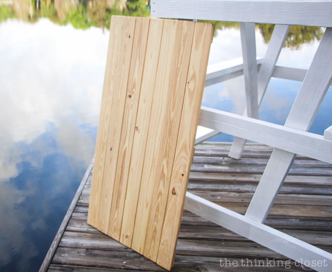 DIY Coastal Wood Plank Photo Backdrop | Unpainted pallet ready for its white paint job. DIY Coastal Wood Plank Photo Backdrop | Unpainted pallet ready for its white paint job.
