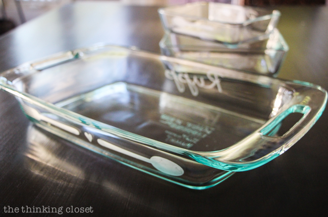 Glass Etched Casserole Dishes: Personalized Wedding Gift Idea - - Plus Your Questions Answered about The Art of Glass Etched Bakeware!
