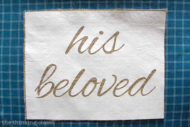DIY Burlap Chair Signs for the Bride & Groom | Step by step freezer paper stenciling tutorial including FREE Silhouette cut file! These "his beloved" and "her beloved" chair banners are the perfect addition to a rustic wedding! DIY Burlap Chair Signs for the Bride & Groom | Step by step freezer paper stenciling tutorial including FREE Silhouette cut file! These "his beloved" and "her beloved" chair banners are the perfect addition to a rustic wedding!