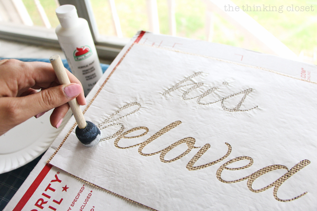 DIY Burlap Chair Signs for the Bride & Groom | Step by step freezer paper stenciling tutorial including FREE Silhouette cut file! These "his beloved" and "her beloved" chair banners are the perfect addition to a rustic wedding! DIY Burlap Chair Signs for the Bride & Groom | Step by step freezer paper stenciling tutorial including FREE Silhouette cut file! These "his beloved" and "her beloved" chair banners are the perfect addition to a rustic wedding!
