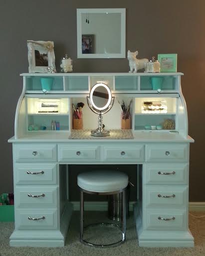 Vanity Makeover by Chelsea Rae, Featured in The Thinking Closet's Spring 2015 Reader Showcase.