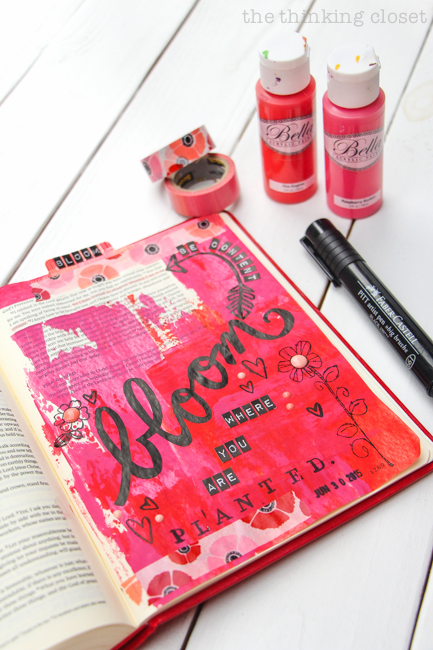 Bloom where you are planted.... Just part of the Flip-Through Video Tour of My Journaling Bible | Join me on this fun lil' video tour of the first 10 entries of my E.S.V. Journaling Bible in which I share tips, tricks, favorite supplies, techniques I've been exploring, and why this has been such a meaningful way for me to study the Bible these past 3 months. I hope it's an encouragement to you wherever you find yourself in your journey.