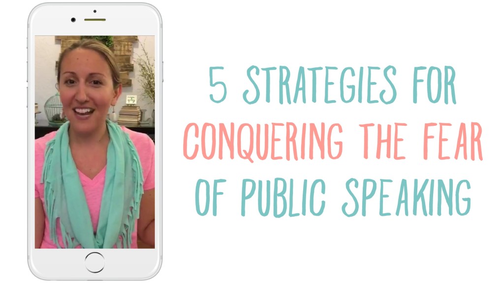 Most people fear public speaking more than they fear death. No joke! However, I believe that you don't have to let that fear hold you back, but rather you can channel that fear into positive energy that leads to success! And here are the 5 strategies I have employed in my own experience and in my teaching/directing to conquer the fear of public speaking...and even have FUN while doing it. It's totally possible! {Includes video replay of a Periscope broadcast!} Most people fear public speaking more than they fear death. No joke! However, I believe that you don't have to let that fear hold you back, but rather you can channel that fear into positive energy that leads to success! And here are the 5 strategies I have employed in my own experience and in my teaching/directing to conquer the fear of public speaking...and even have FUN while doing it. It's totally possible! {Includes video replay of a Periscope broadcast!}