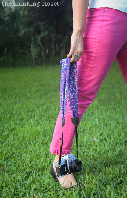 DIY Scarf Camera Strap Tutorial: Upcycle a scarf into a snazzy camera strap that will quickly become your new favorite accessory. This sewing tutorial will walk you through each step of the fun refashion. Happy Scarf Week 2015! DIY Scarf Camera Strap Tutorial: Upcycle a scarf into a snazzy camera strap that will quickly become your new favorite accessory. This sewing tutorial will walk you through each step of the fun refashion. Happy Scarf Week 2015!