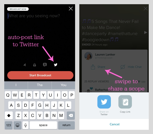 How to share broadcasts on social media and Periscope! How to share broadcasts on social media and Periscope!