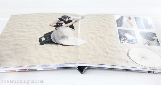 Our DIY Wedding Album | My go-to photo book company is AdoramaPix. Love the professional-looking lay-flat pages and affordable price-point. Plus, it's a DIYer's dream that you can use their templates or design from scratch. My kind'a project!