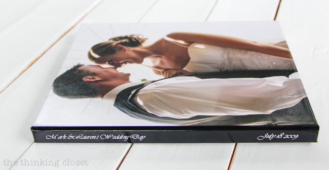 Our DIY Wedding Album | My go-to photo book company is AdoramaPix. Love the professional-looking lay-flat pages and affordable price-point. Plus, it's a DIYer's dream that you can use their templates or design from scratch. My kind'a project!