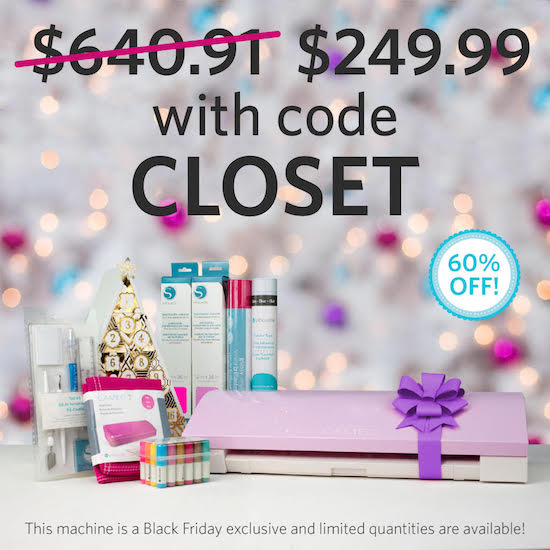 Silhouette Elite Holiday Sale 2017 - use code CLOSET at checkout for those big discounts!