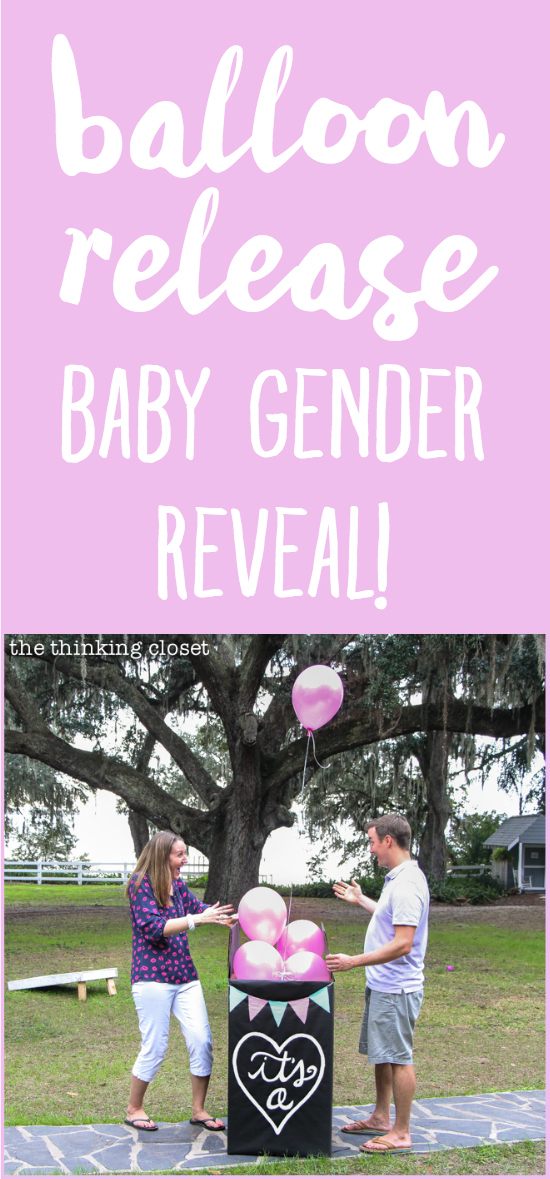 "It's a...GIRL!" Our Balloons-in-a-Box Gender Reveal! How we pulled off the balloon release, tips we'd offer, and way more details that you ever wanted to know. {Tee hee.}