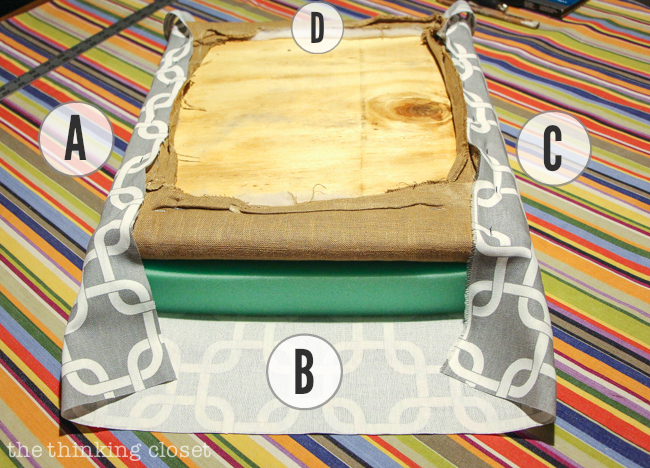 How To Reupholster A Chair Seat The No, How To Upholster Corner Of Chair Seat
