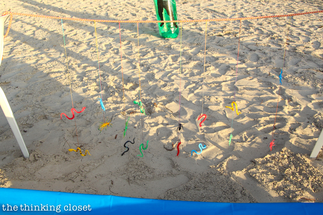 "The Warrior Dash" Toddler Obstacle Course Gift Idea: Video Demo | Obstacle #6: Critter Dash! Supplies: plastic bugs, string, jumprope. A wall of creepy crawleys!